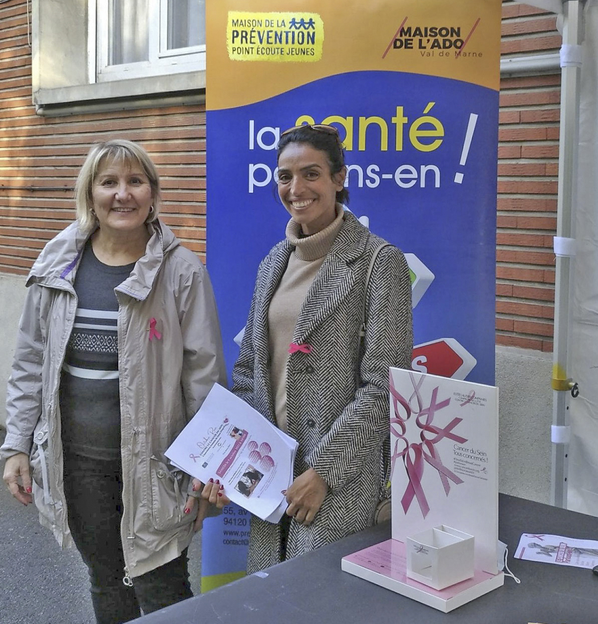 Sensibilisation pendant la campagne 'Octobre rose'